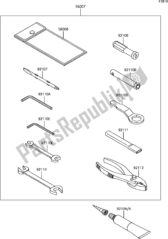 Wszystkie części do H-3 Owner's Tools Kawasaki ZX 1400 Ninja ZX-14R ABS 2017