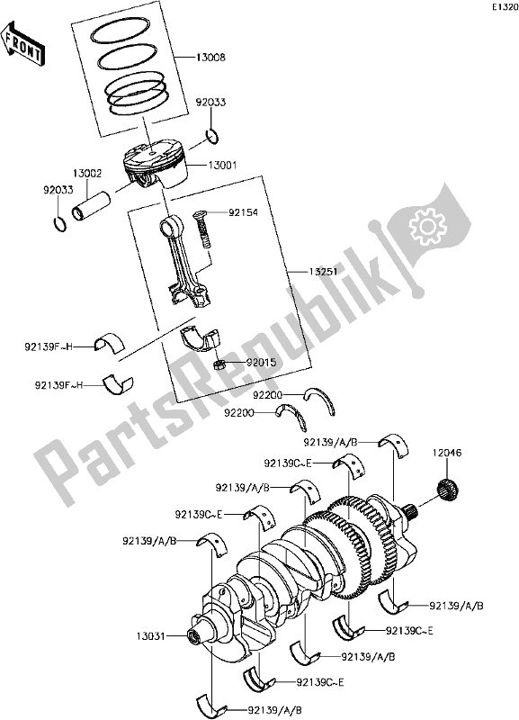 Tutte le parti per il B-10crankshaft/piston(s) del Kawasaki ZX 1400 Ninja ZX-14R ABS Brembo Ohlins 2017