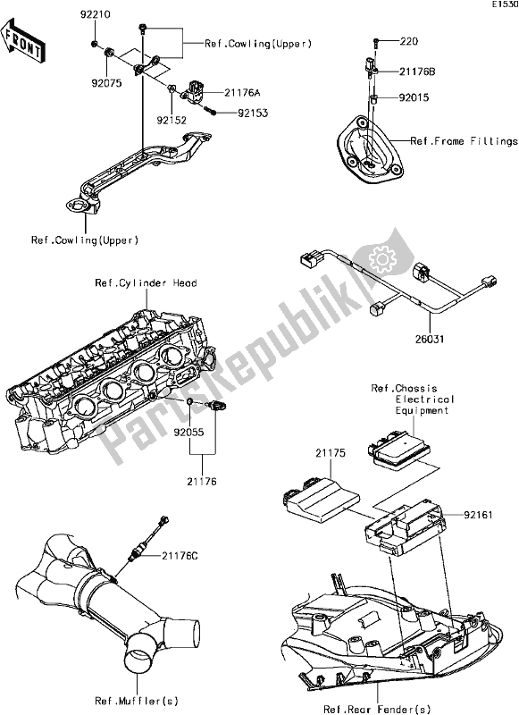 Alle onderdelen voor de C-11fuel Injection van de Kawasaki ZX 1400 Ninja ZX-14R ABS Brembo Ohlins 2017