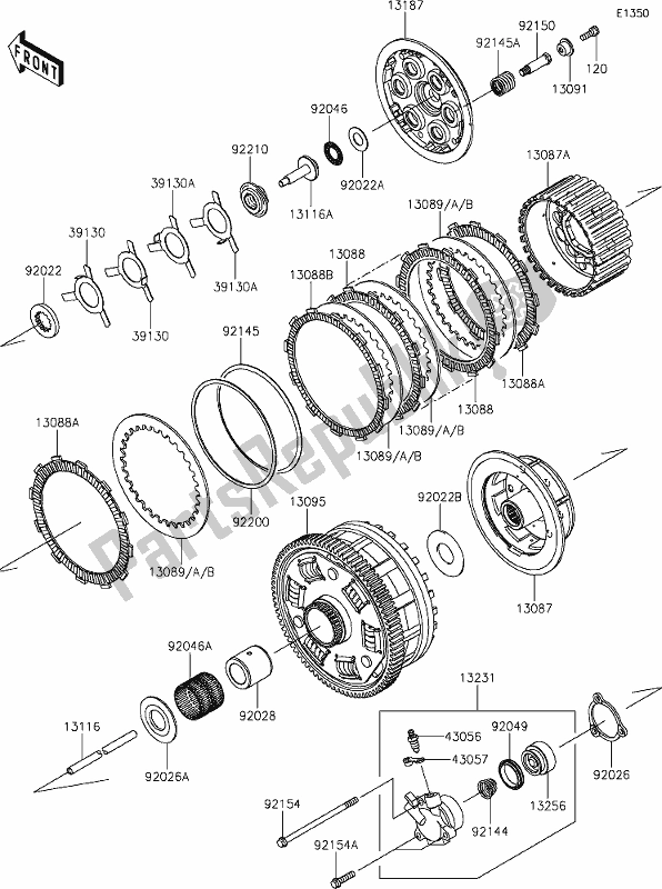 Toutes les pièces pour le 9 Clutch du Kawasaki ZX 1400 Ninja ZX-14R ABS Brembo Ohlins 2018