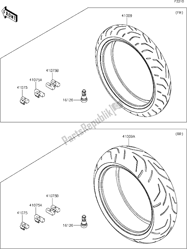 Alle onderdelen voor de 37 Tires van de Kawasaki ZX 1400 Ninja ZX-14R ABS Brembo Ohlins 2019