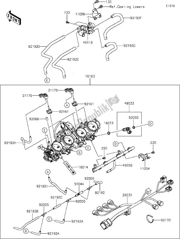 Todas las partes para 17 Throttle de Kawasaki ZX 1400 Ninja ZX-14R ABS Brembo Ohlins 2020