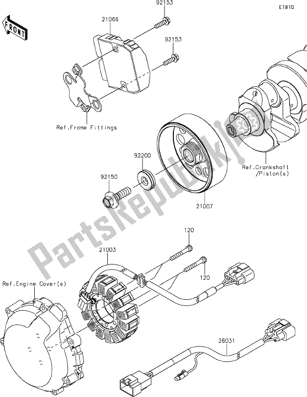 All parts for the 21 Generator of the Kawasaki ZX 1400 Ninja ZX-14R ABS Brembo Ohlins 2020