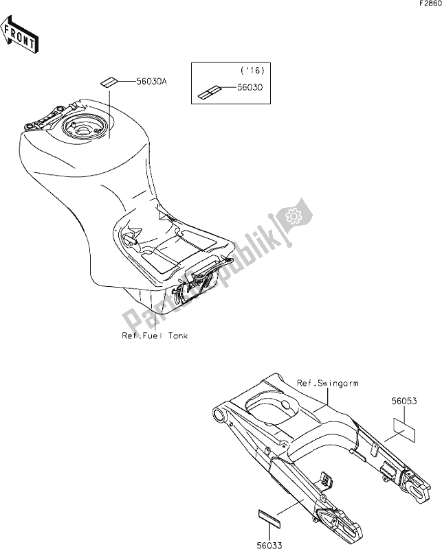 All parts for the 61 Labels of the Kawasaki ZX 1400 Ninja ZX-14R ABS Brembo Ohlins 2020