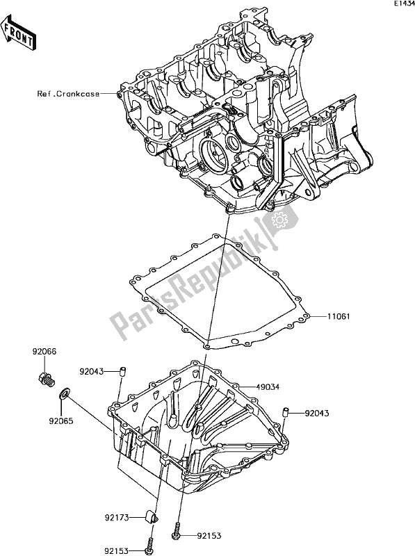 Alle onderdelen voor de C-9 Oil Pan van de Kawasaki ZX 600 Ninja ZX-6 R 2017