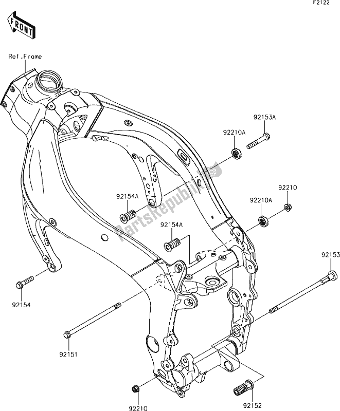 All parts for the 29 Engine Mount of the Kawasaki ZX 600 Ninja ZX-6 R 2018