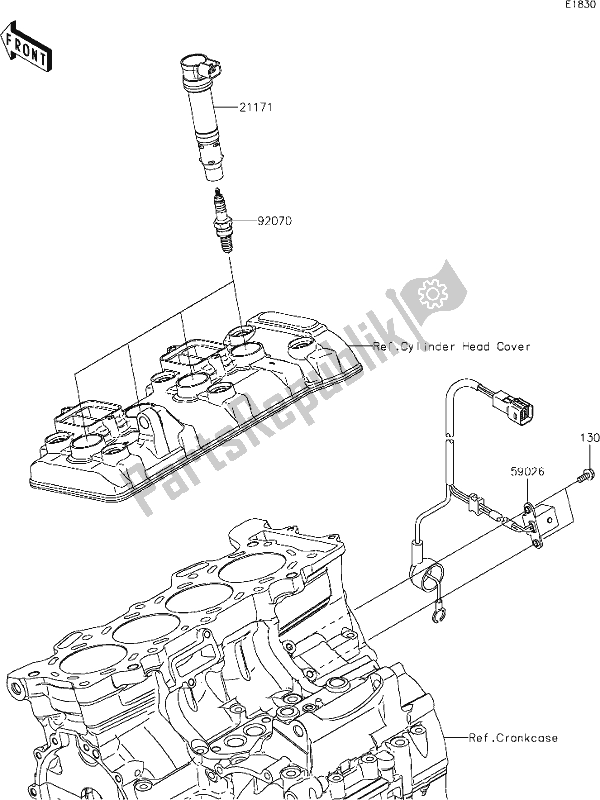 All parts for the 23 Ignition System of the Kawasaki ZX 636 Ninja ZX-6 R 2019