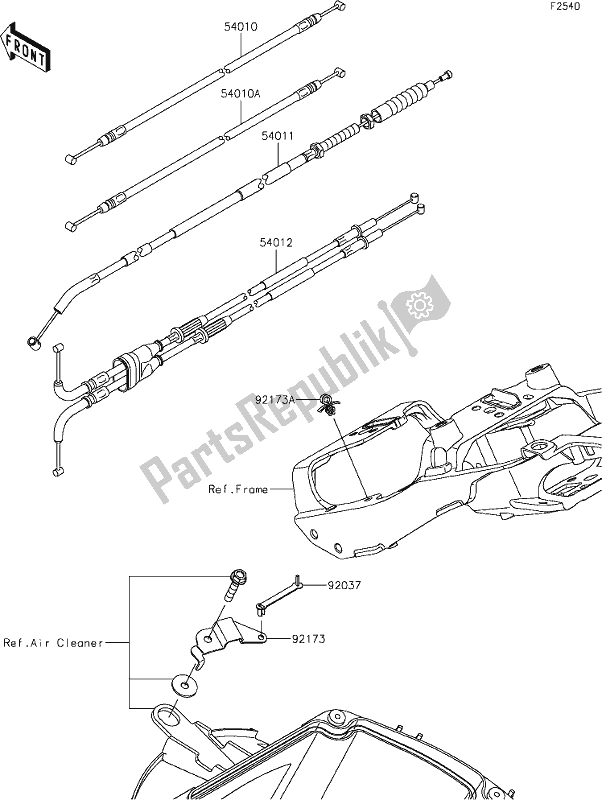 All parts for the 51 Cables of the Kawasaki ZX 636 Ninja ZX-6 R 2019