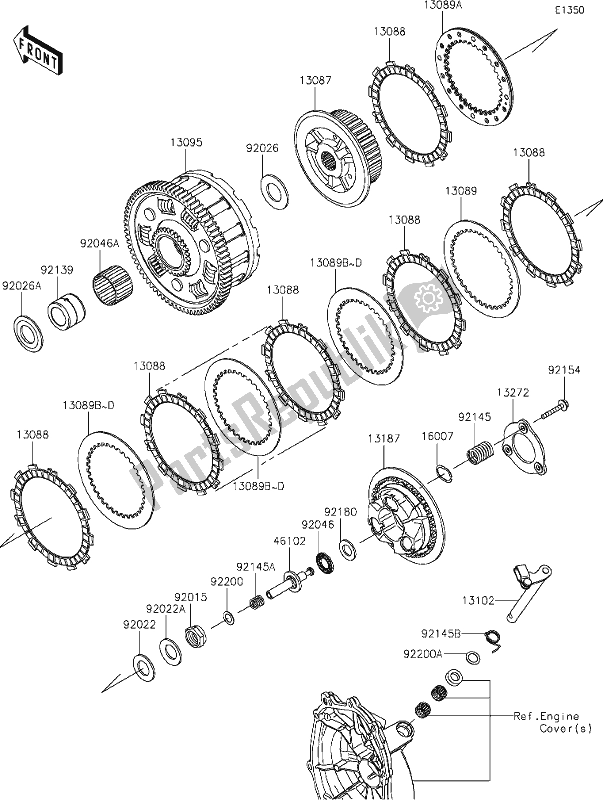 All parts for the 9 Clutch of the Kawasaki ZX 636 Ninja ZX-6 R 2019