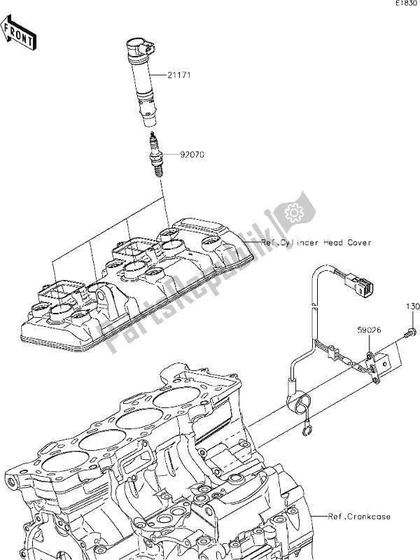 All parts for the 23 Ignition System of the Kawasaki ZX 636 Ninja ZX-6 R 2021