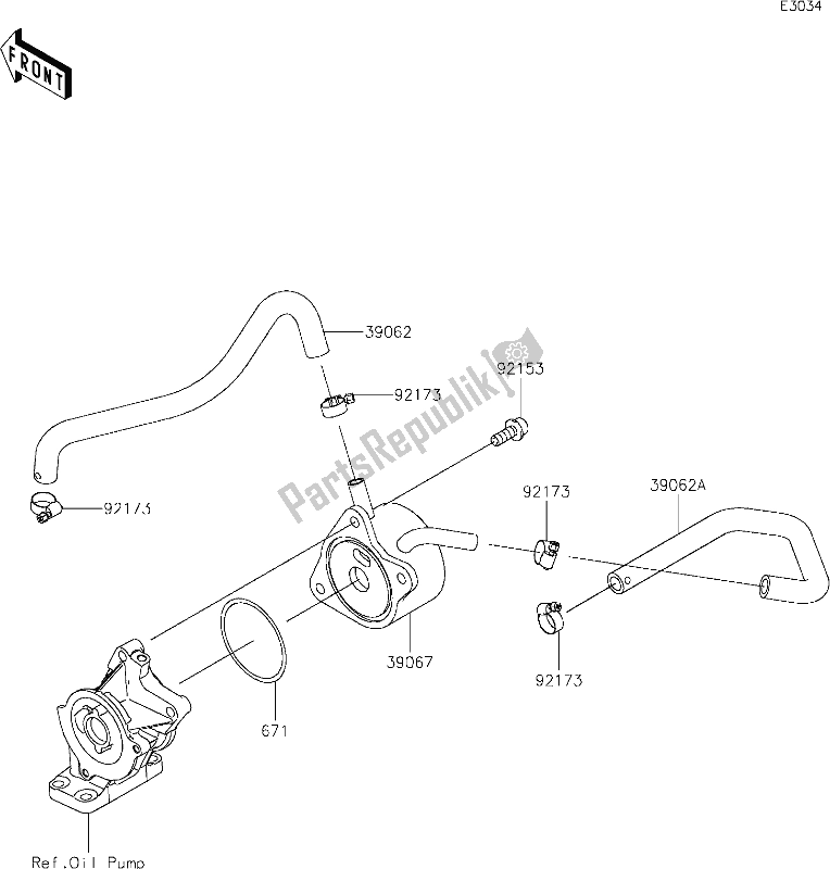 Alle onderdelen voor de 26 Oil Cooler van de Kawasaki ZX 636 Ninja ZX-6 R 2021