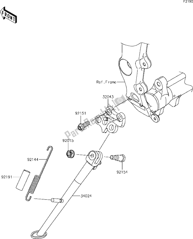 Tutte le parti per il 36 Stand(s) del Kawasaki ZX 636 Ninja ZX-6 R 2021