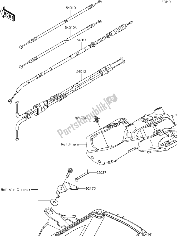 All parts for the 51 Cables of the Kawasaki ZX 636 Ninja ZX-6 R 2021