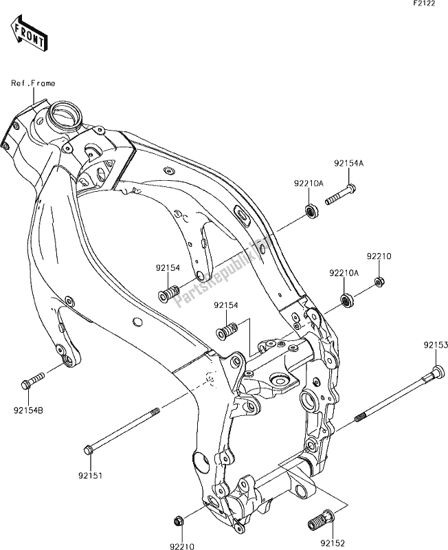 Tutte le parti per il 28 Engine Mount del Kawasaki ZX 636 Ninja ZX-6R ABS 2018