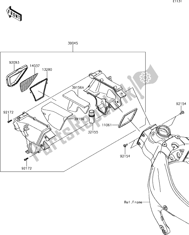 Tutte le parti per il 4 Air Duct del Kawasaki ZX 636 Ninja ZX-6R ABS 2018