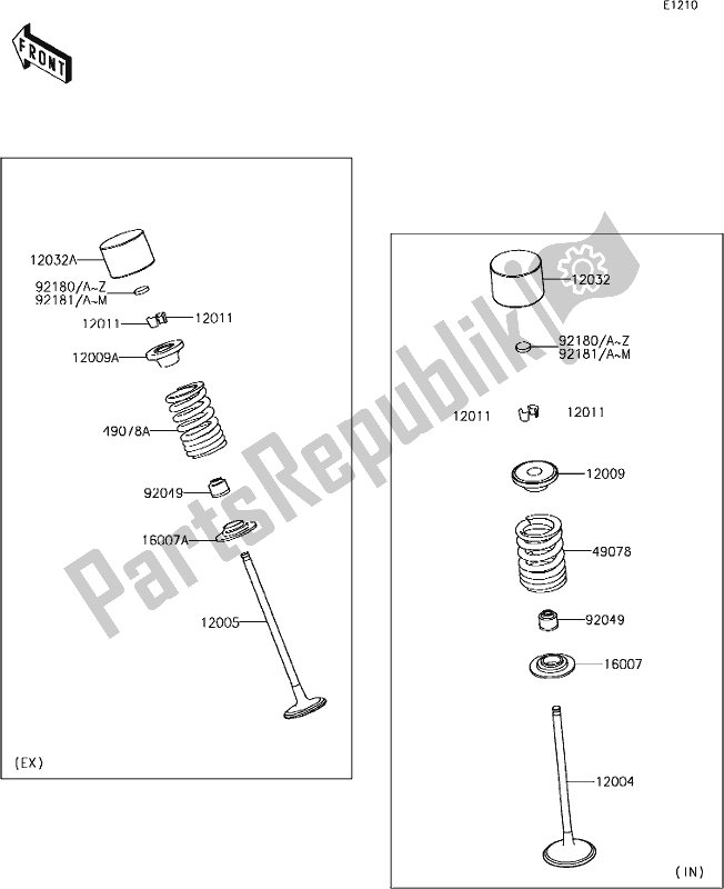 Alle onderdelen voor de 6-1 Valve(s) van de Kawasaki ZX 636 Ninja ZX-6R ABS 2018