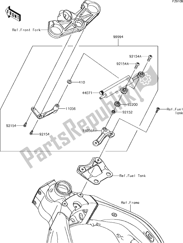 Tutte le parti per il 65 Accessory(steering Damper) del Kawasaki ZX 636 Ninja ZX-6R ABS 2018