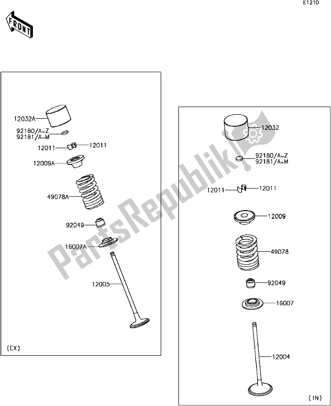 Todas as partes de B-9 Valve(s)(2/2) do Kawasaki ZX 636 Ninja ZX-6R ABS SE 2017