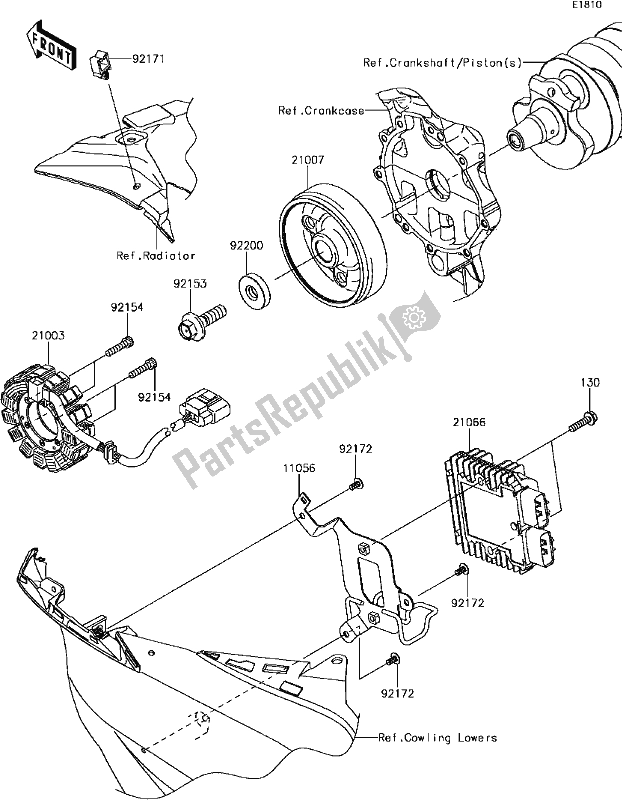 All parts for the C-12generator of the Kawasaki ZX 636 Ninja ZX-6R ABS SE 2017