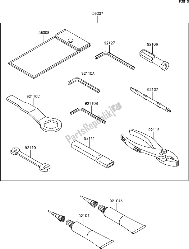 Alle onderdelen voor de G-10owner's Tools van de Kawasaki ZX 636 Ninja ZX-6R ABS SE 2017