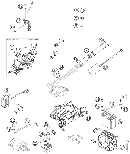 Toutes les pièces pour le Faisceau De Câblage du KTM 450 SMR Europe 2013