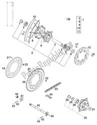 roda traseira lc4, comp.