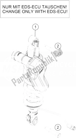All parts for the Shock Absorber of the KTM 1190 Adventure ABS Grey USA 2013
