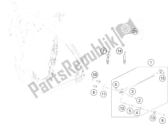 Tutte le parti per il Cavalletto Laterale / Centrale del KTM 250 EXC F Europe 2015