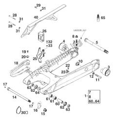 schwingarm, kettenschutz duque