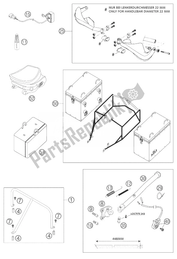 All parts for the Attachments 640 Lc4 Adventure of the KTM 640 LC4 Adventure Australia 2003