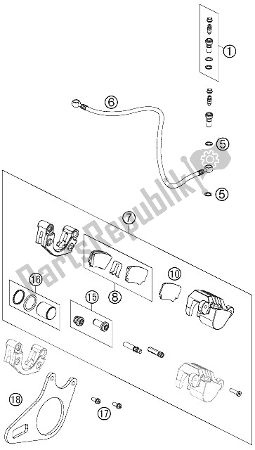 All parts for the Brake Caliper Rear of the KTM 450 XC ATV Europe 2009