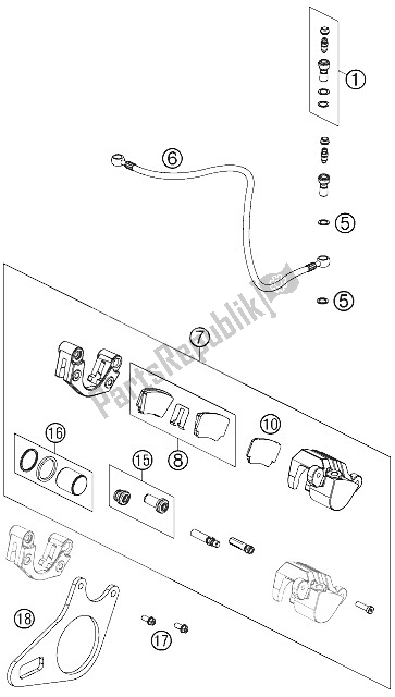 Todas las partes para Pinza De Freno Trasera de KTM 505 SX ATV Europe 2009