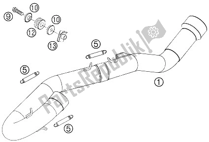 Tutte le parti per il Mainfold del KTM 250 SXS F Europe 2006