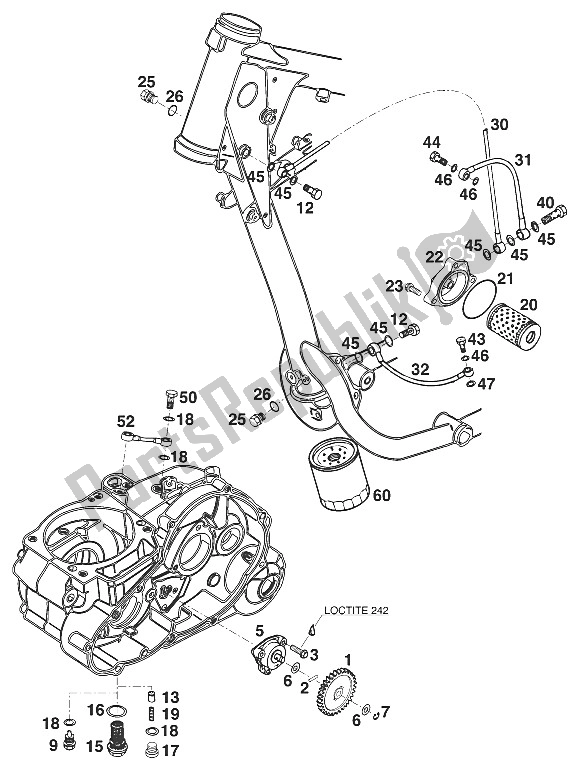 Todas las partes para Sistema De Lubricación Lc4 '96 de KTM 400 EXC WP Europe 1996