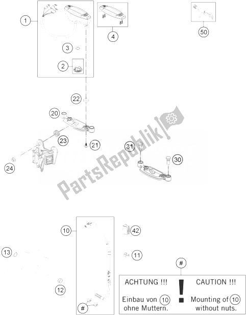 Todas las partes para Instrumentos / Sistema De Bloqueo de KTM 200 EXC Europe 2014