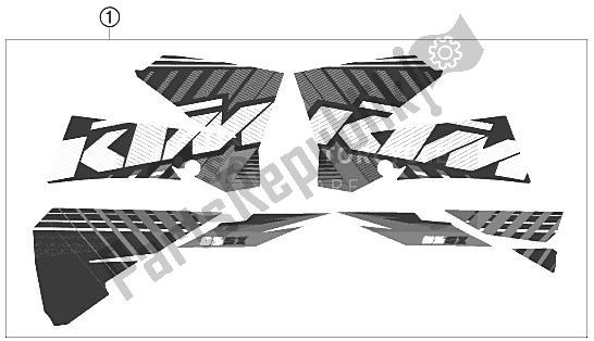 All parts for the Decal of the KTM 85 SX 17 14 Europe 2012