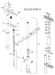 fourche avant - potence de direction paioli 60/65 '98