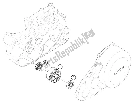 All parts for the Balancer Shaft Lc4 ? 95 of the KTM 400 RXC E USA 1997