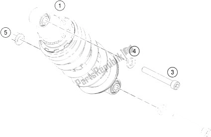 All parts for the Shock Absorber of the KTM 200 Duke WH W O ABS B D 16 2016