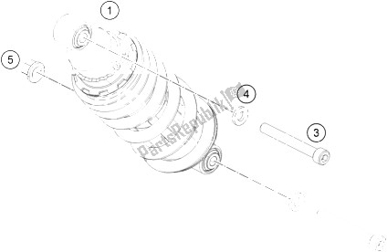 Todas as partes de Amortecedor do KTM 200 Duke WH W O ABS B D 16 Europe 2016
