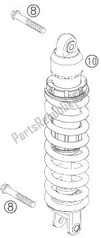 All parts for the Monoshock of the KTM 450 XC Europe 2007