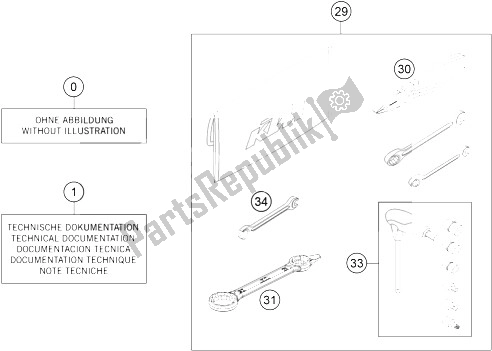 All parts for the Accessories Kit of the KTM 250 EXC Factory Edition Europe 2015