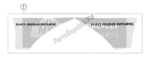Wszystkie części do Kalkomania Przygoda 640 Lc4 KTM 640 LC4 Adventure Australia 2003