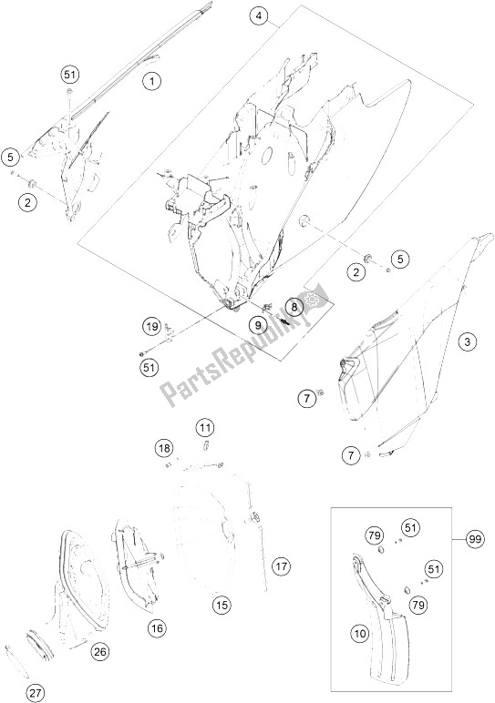 Todas las partes para Filtro De Aire de KTM 300 EXC Europe 2015