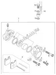 BRAKE CALIPER FRONT 60/65 '98