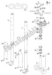 forcella anteriore - piantone sterzo wp 125 exe 2001