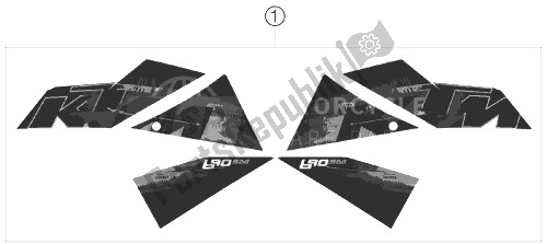 Todas las partes para Etiqueta de KTM 690 Supermoto Black USA 2007