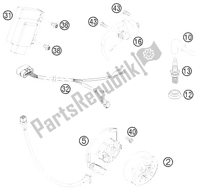 Todas las partes para Sistema De Encendido de KTM 144 SX USA 2008