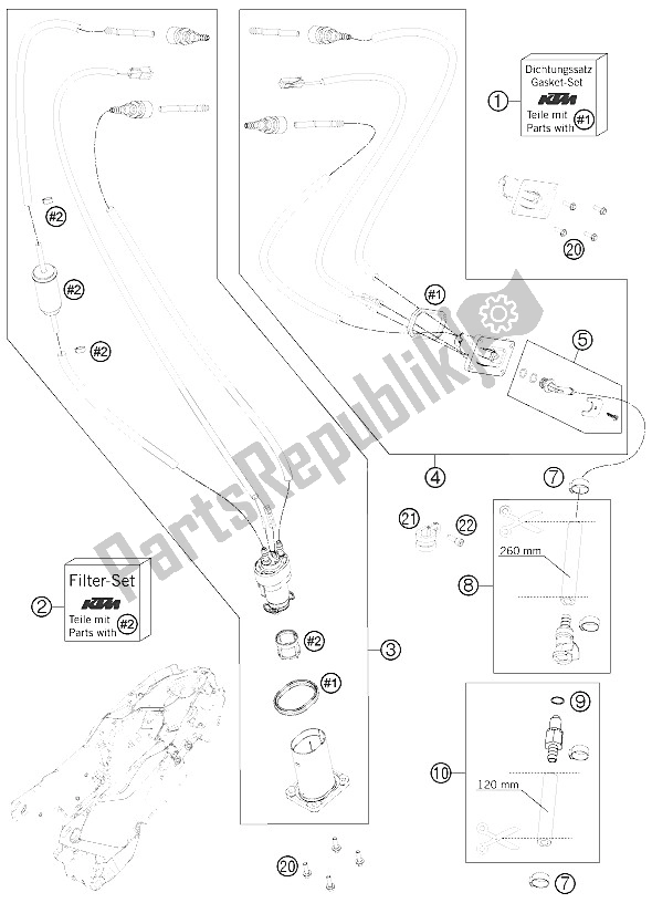 All parts for the Fuel Pump of the KTM 690 Enduro R Europe 2011