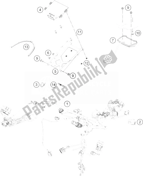 Toutes les pièces pour le Faisceau De Câblage du KTM RC 250 R Europe 2014